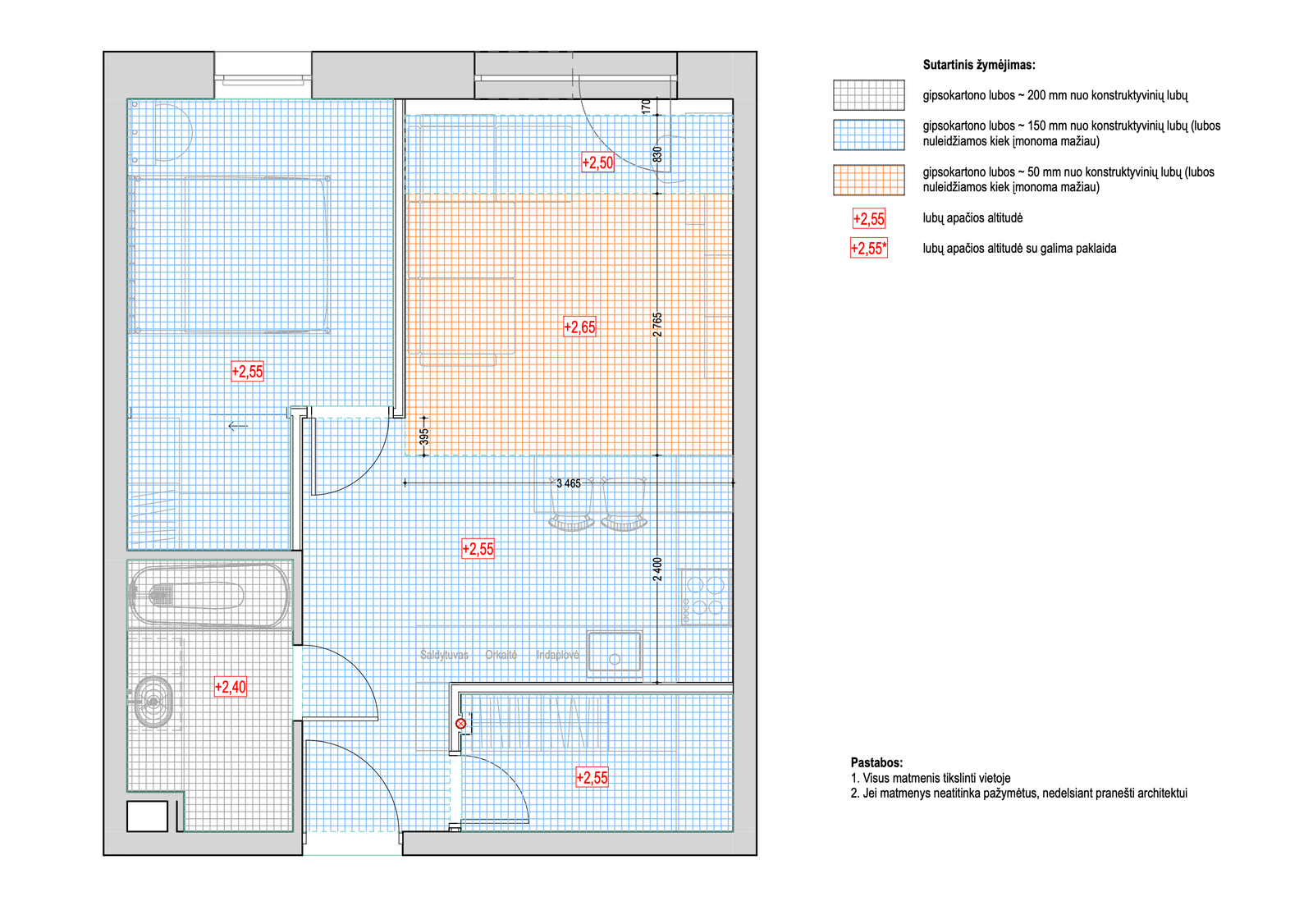 BD8 projektas lubų techniniai brėžiniai – 5 vaizdas