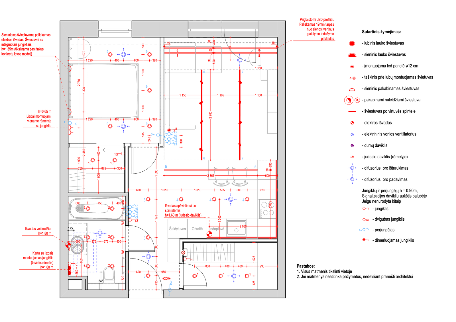 BD8 projektas apšvietimo techniniai brėžiniai – 3 vaizdas