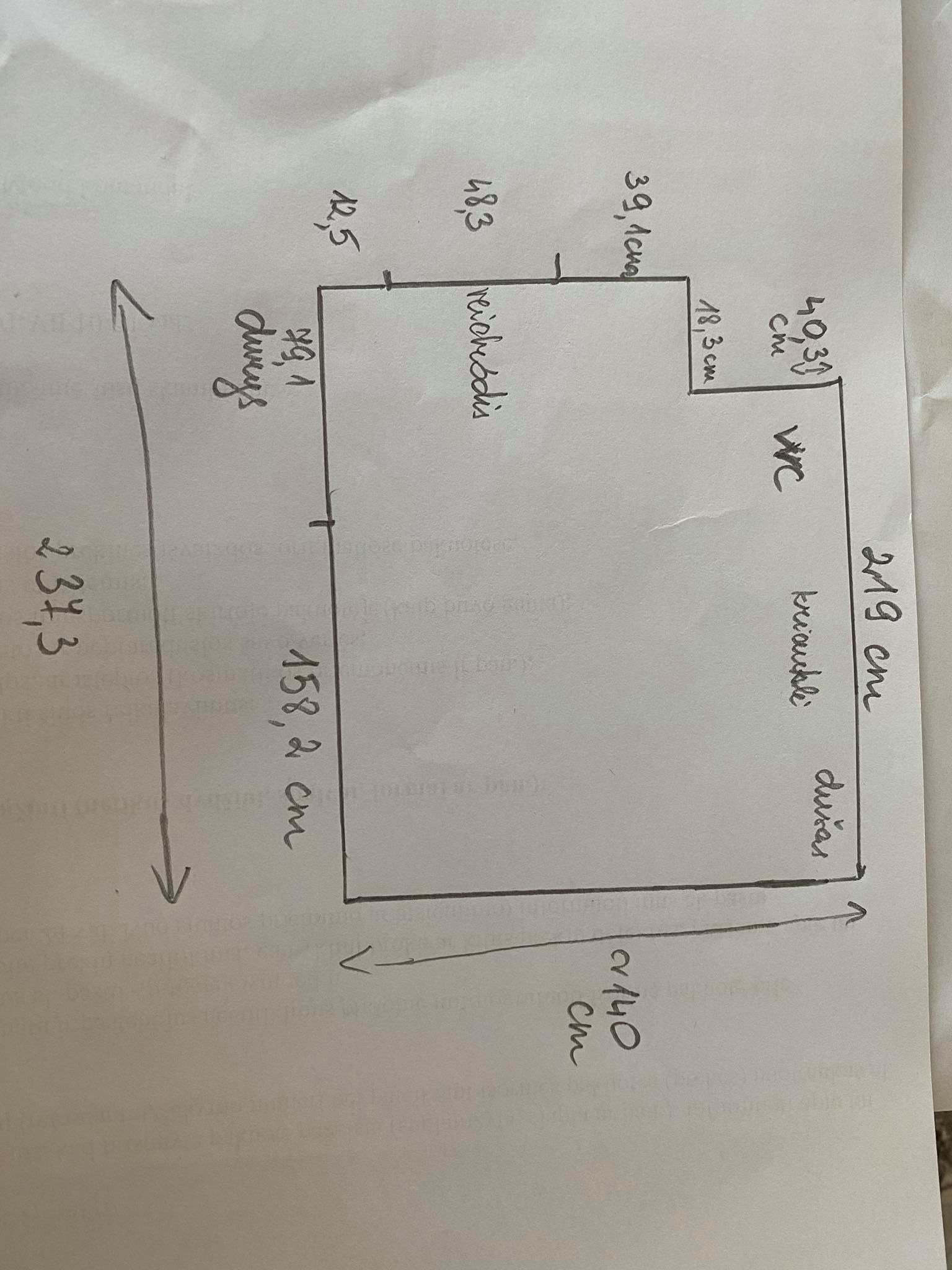 Vonios kambario renovacija projekto realizacijos eiga – 1 vaizdas
