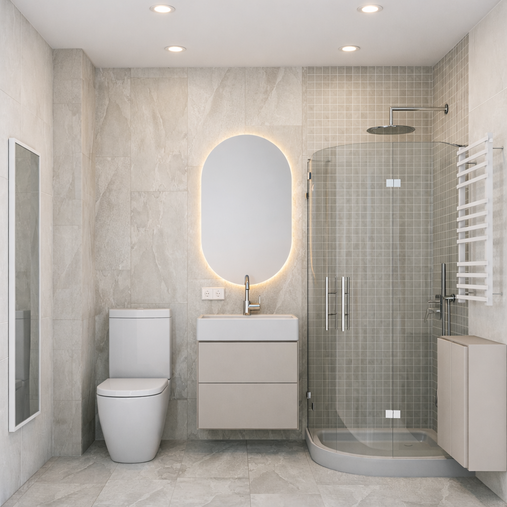 Vonios kambario renovacija vonios kambario vizualizacijos – 3 vaizdas